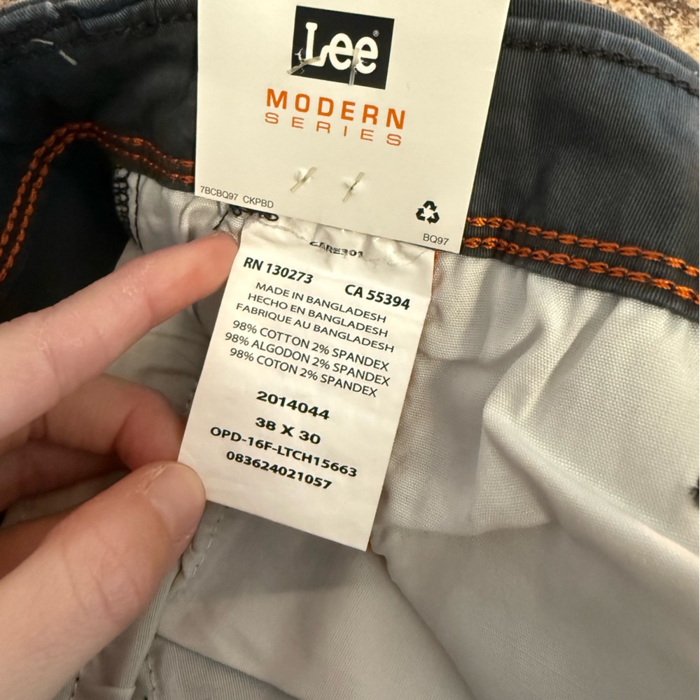 Lee Gray Straight Fit Pants 38x30 Minimalist Business Casual - Picture 4 of 4